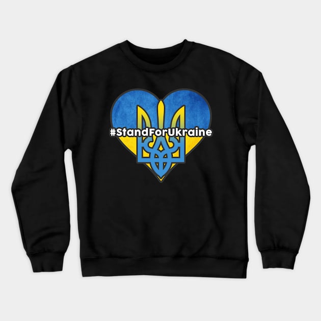 I Stand With Ukrain. Ukrainian flag Crewneck Sweatshirt by SerenityByAlex